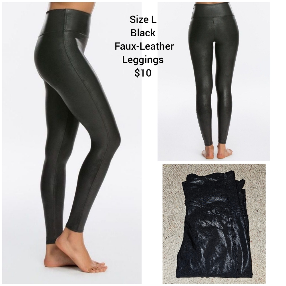 Black Faux-Leather Leggings